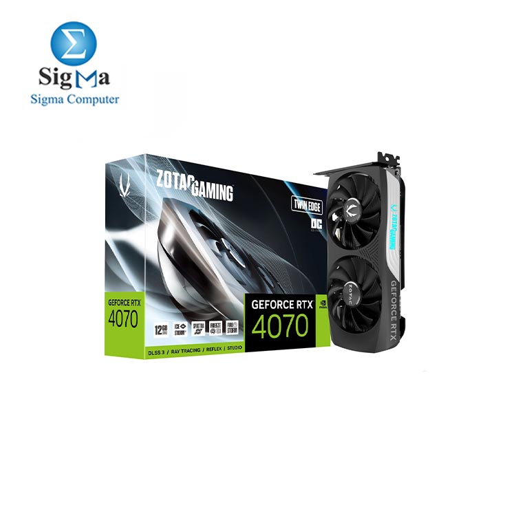 ZOTAC GAMING GeForce RTX 4070 Twin Edge OC 12G DDR6X  Dual Fan  ZT-D40700H-10M