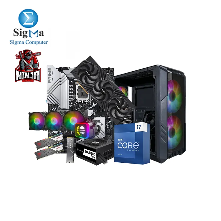  NINJA 13700K 4080-410-Intel i7-13700K-ASUS-INTEL Z790-PRIME-P-DDR5-PNY RTX 4080 16GB TF VERTO Edition-PATRIOT VIPER VENOM 32GB-XPG GAMMIX S50 Lite 1TB-Cooler Master HAF500 PC Case-Silver Stone SST-DA850-G 80 PLUS Gold-COUGAR LIGUID COOLING