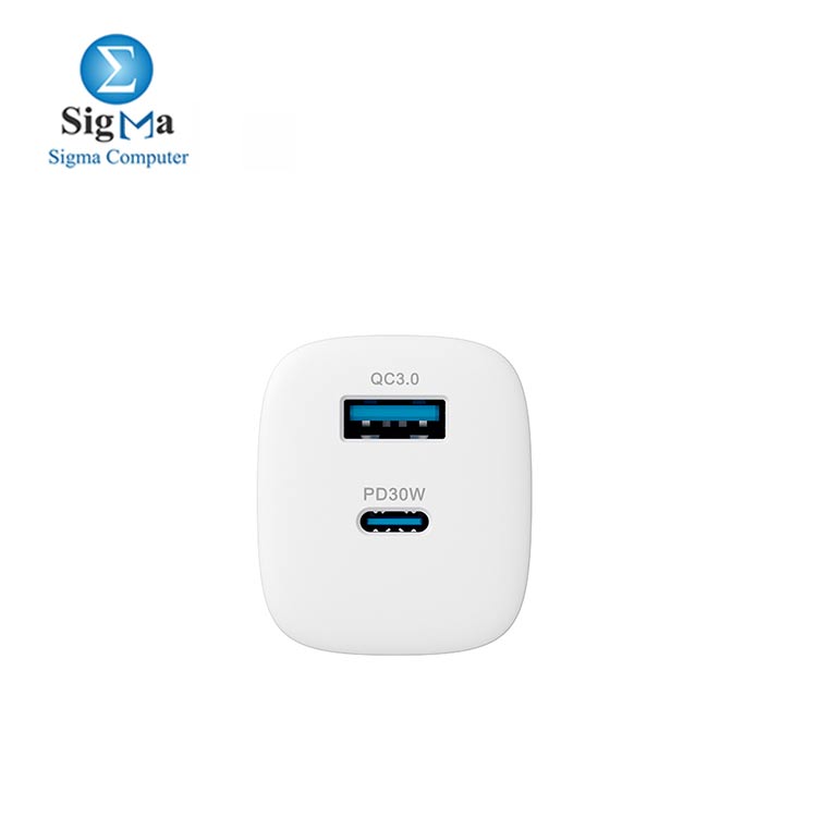 HAVIT UC30 Wall Charger – 33W fast charging with USB-C PD & USB-A QC3.0, GaN tech, PPS support, and universal compatibility