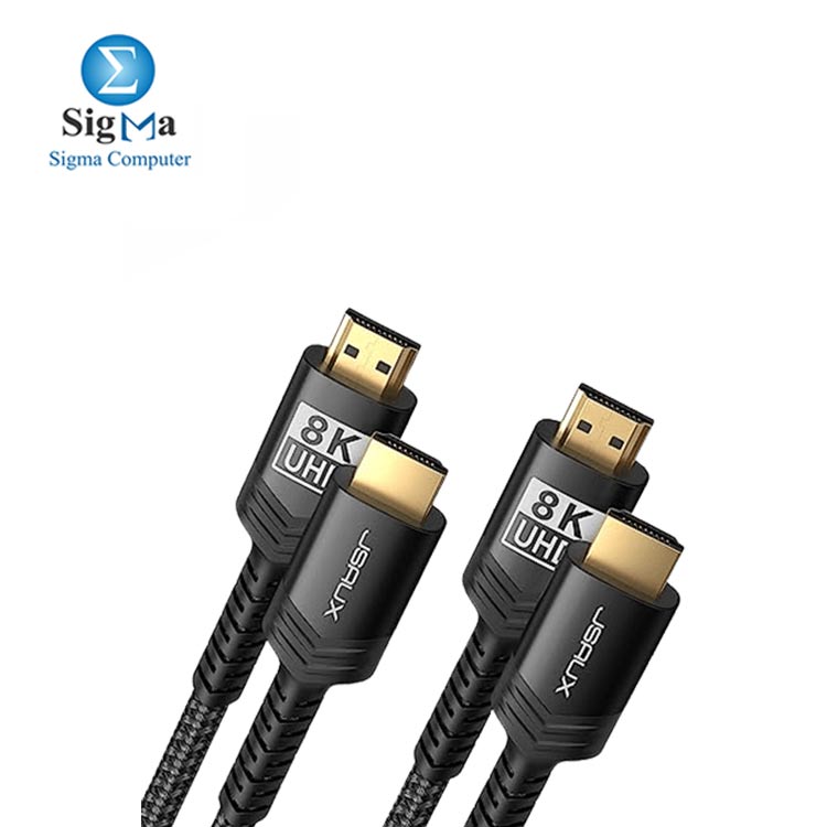 JSAUX CV0046 2-pack 8K@60Hz HDMI to HDMI Zinc Alloy Cable 1.8M BLACK