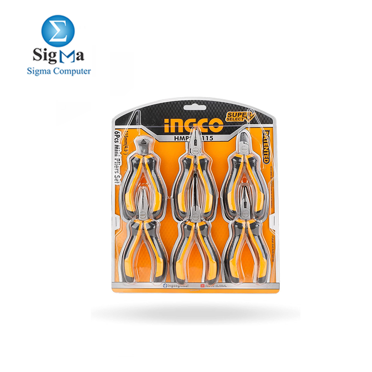 Ingco 6pcs mini plier set, jewelry pliers tools kit beading pliers set hmps06115