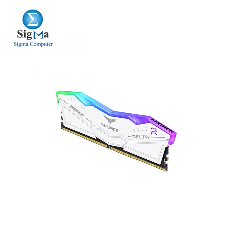 TEAMGROUP 16G T-FORCE DELTA RGB(WT)UD-D5 16GB 5600 DDR5 DESKTOP MEMORY