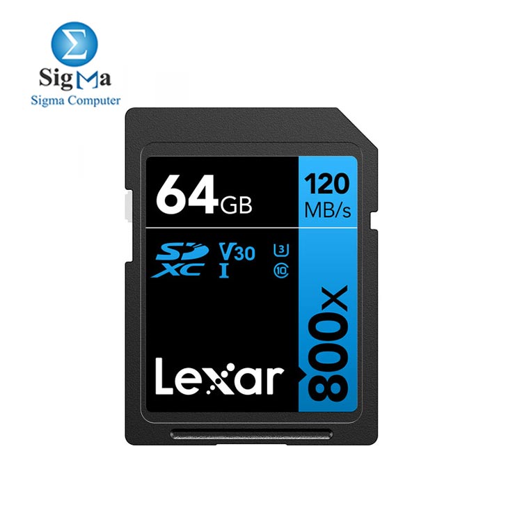 LEXAR CARD MEMORY 64GB-SD800-120MB-V30