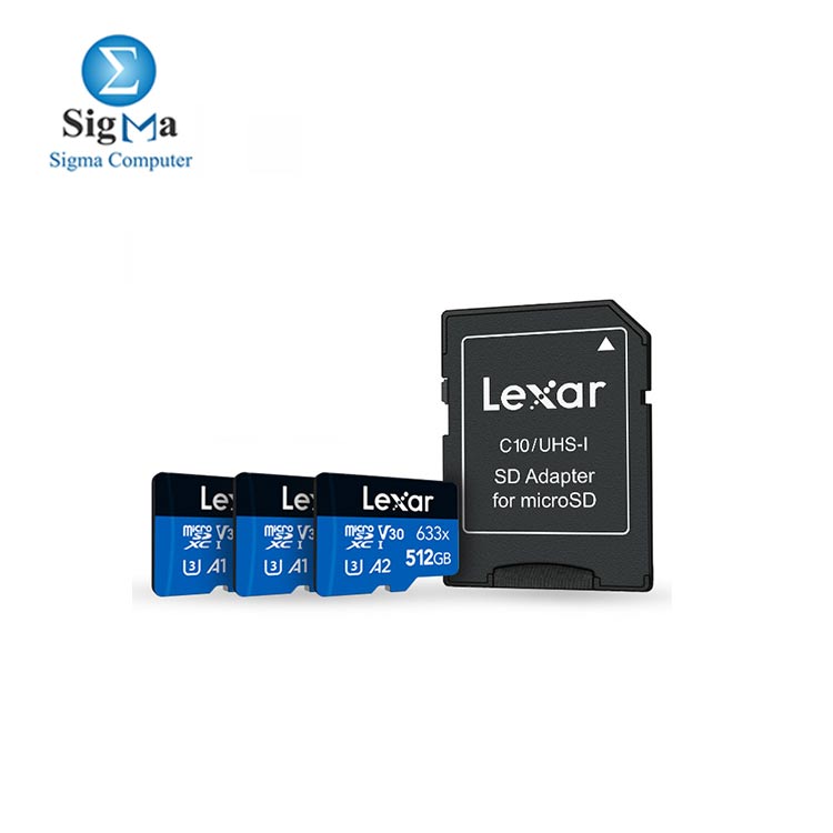 Lexar   512GB High-Performance 633x microSDHC    microSDXC    UHS-I Card BLUE Series