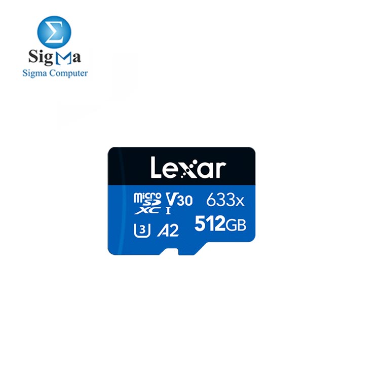 Lexar® 512GB High-Performance 633x microSDHC™/microSDXC™ UHS-I Card BLUE Series