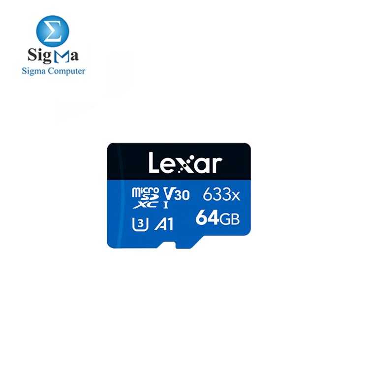 Lexar   64GB High-Performance 633x microSDHC    microSDXC    UHS-I Card BLUE Series