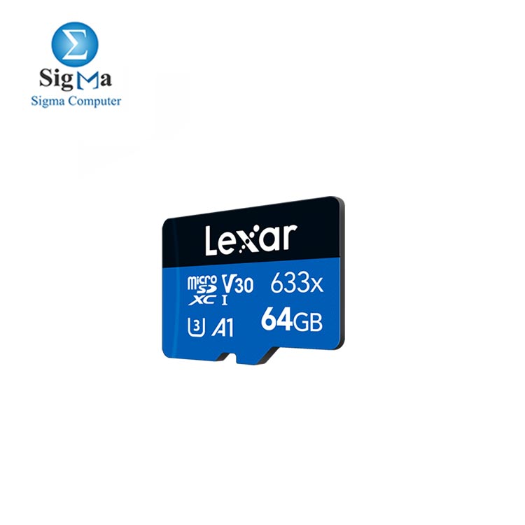 Lexar® 64GB High-Performance 633x microSDHC™/microSDXC™ UHS-I Card BLUE Series