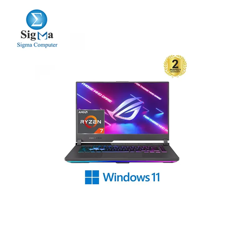 ASUS ROG STRIX G15 G513IM-HN007W-AMD ryzen 7-4800H-16GB RAM-1TB SSD-GEFORCE RTX 3060 6GB-15.6' INCH FHD-WIN.11 +FHD 1080P@60FPS EXTERNAL CAMERA.