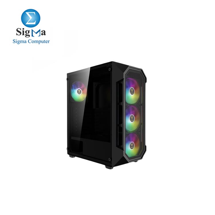 GAMDIAS CASE AURA GC1 Elite 4xFRGB Mid Tower Gaming Case GAMDIAS HELIOS E1-600W 80   Efficiency PSU