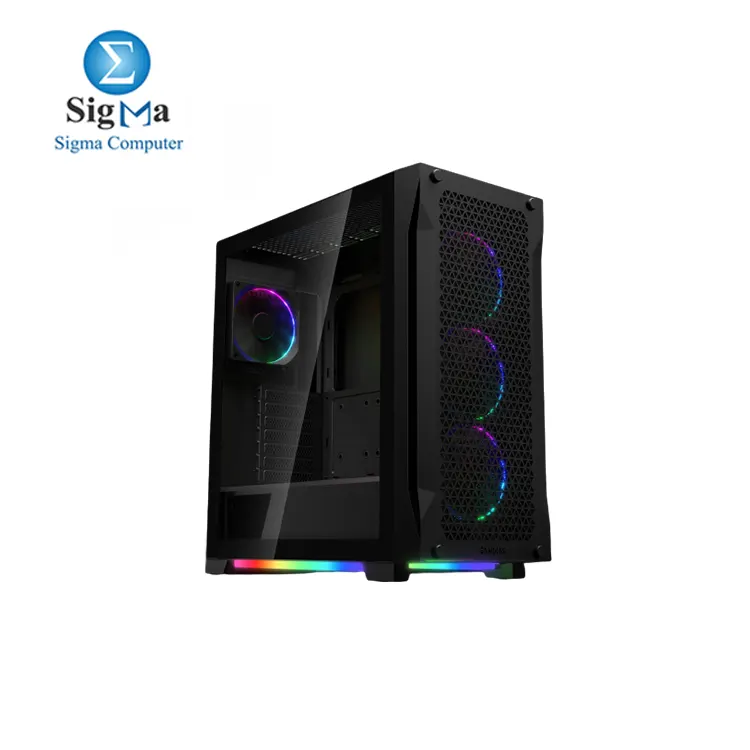 GAMDIAS ATHENA P1 Black Mid-Tower Gaming Case.