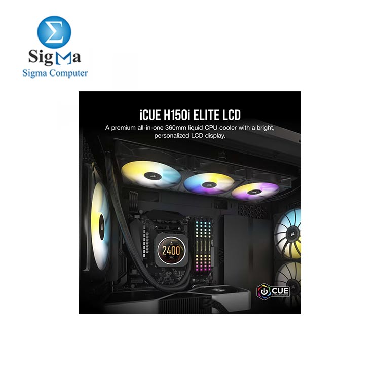 CORSAIR LIQUID COOLER iCUE H150i ELITE LCD Display 360mm RGB- CW-9060062-WW 