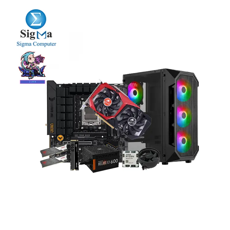   JINX R5 7500F 2060-009-AMD Ryzen 5 7500F Tray-ASUS TUF GAMING B650M-E-COLORFUL RTX2060 SUPER NB 8GB-Patriot VIPER VENOM DDR5 RAM 16GB 2X8GB 5200MHz-Lexar NM620 M.2 2280 NVMe SSD 1TB-GAMDIAS CASE AURA GC1 Elite 4xFRGB Whit GAMDIAS HELIOS E