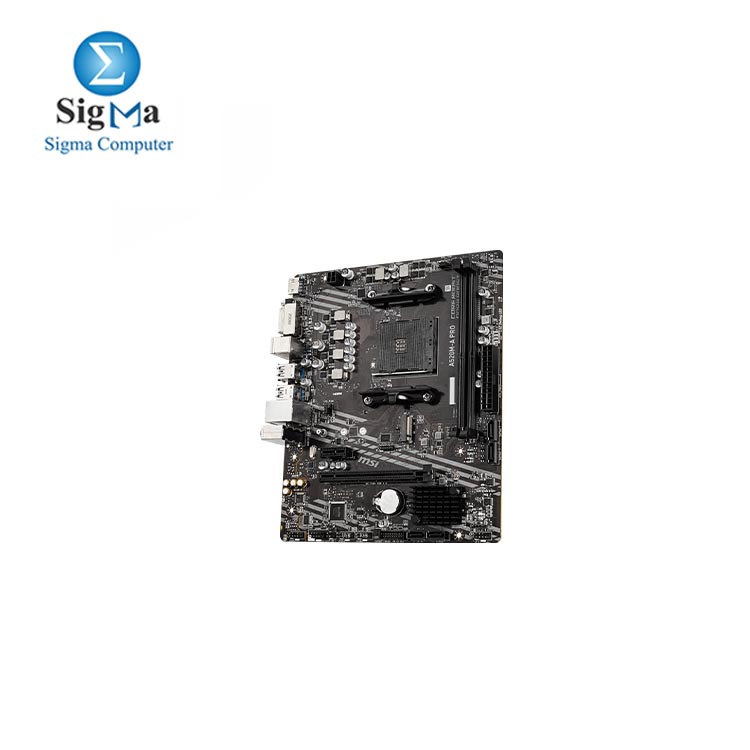 MSI A520M-A PRO Gaming Motherboard  AMD Ryzen 5000  AM4  DDR4  PCIe 3.0  SATA 6Gb s  M.2  USB 3.2 Gen 1  DVI HDMI  Micro-ATX 