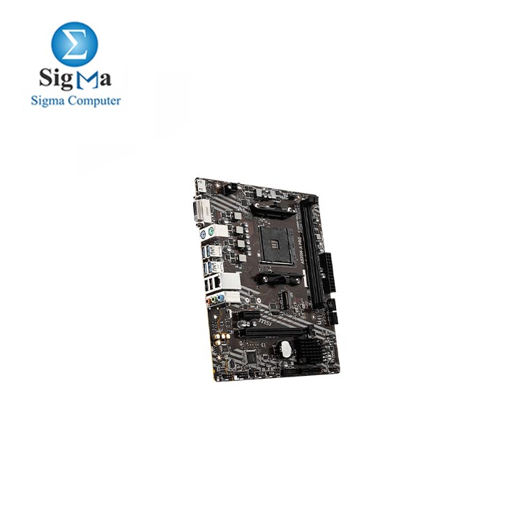 MSI A520M-A PRO Gaming Motherboard  AMD Ryzen 5000  AM4  DDR4  PCIe 3.0  SATA 6Gb s  M.2  USB 3.2 Gen 1  DVI HDMI  Micro-ATX 