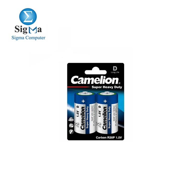 Camelion Super Heavy Duty   Size D 1.5V     2Pcs  R20P-BP2B 