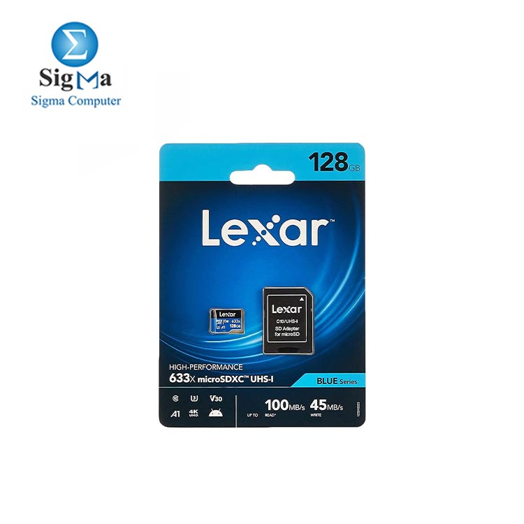  LEXAR CARD MEMORY 128G 100MB V30 MICRO+ADAPTER 633