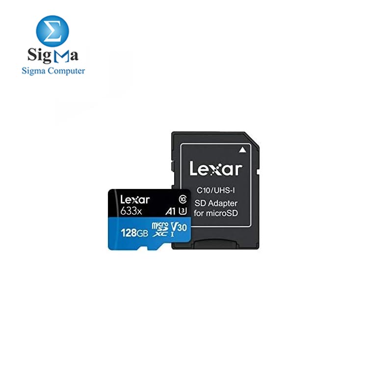  LEXAR CARD MEMORY 128G 100MB V30 MICRO ADAPTER 633