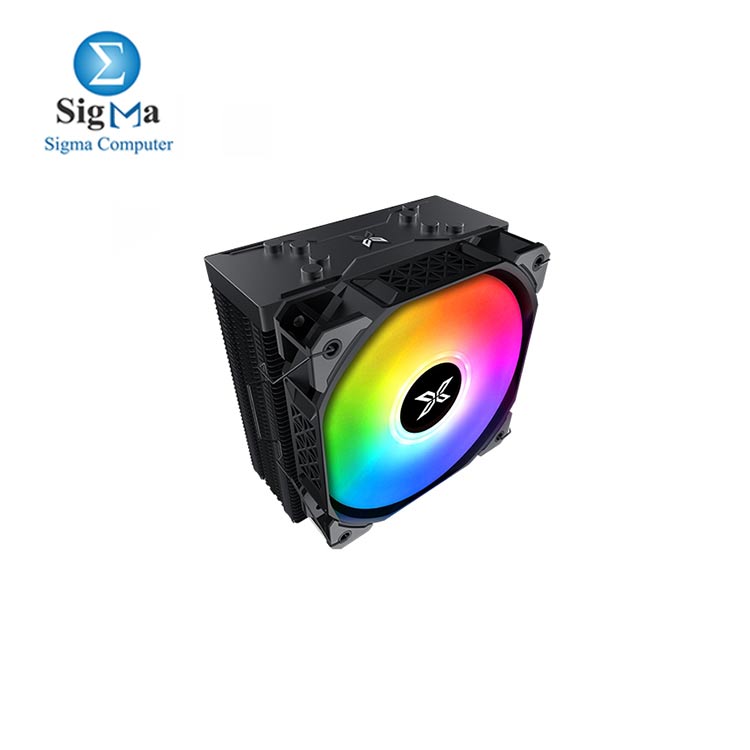 Xigmatek Air-Killer S  160W TDP  128x76x160mm  4 heat pipes  800-1800 RPM fan  82.2 CFM      25.3 dBA noise  X22C Rainbow LED