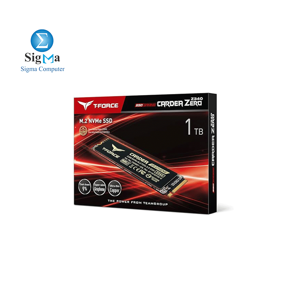 TEAMGROUP T-Force CARDEA Zero Z340 1TB with DRAM SLC Cache and Graphene Copper Foil 3D NAND TLC NVMe PCIe Gen3 x4 M.2
