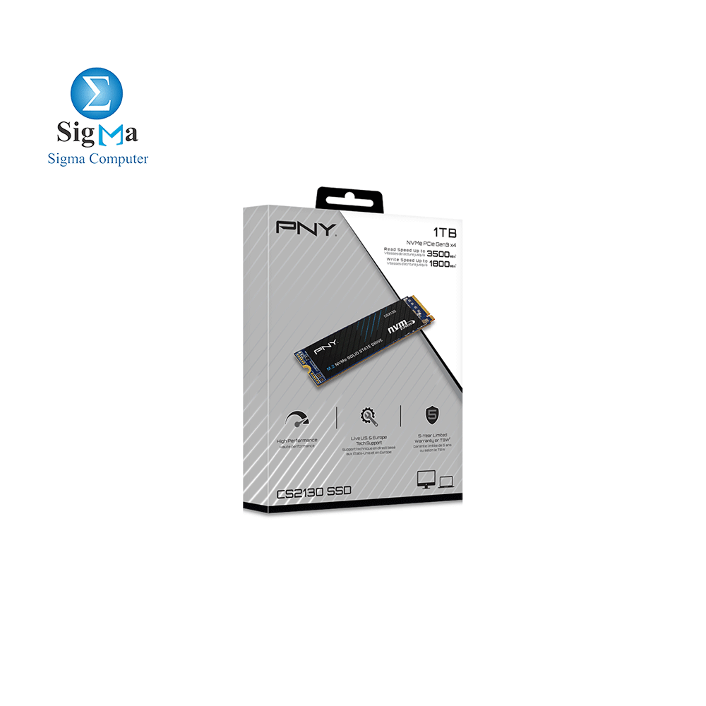 PNY-SSD-CS2130 1TB M.2 PCIe NVMe Gen3 x4 Internal Solid State Drive