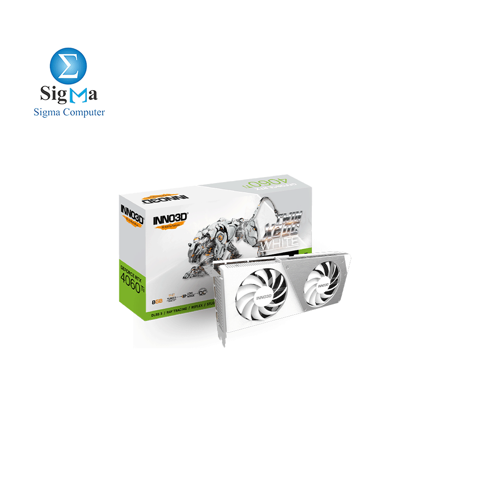 INNO3D RTX 4060 Ti 8GB TWIN X2 OC WHITE (2565MHz 18Gbps)8GB GDDR6 128-bit DP+DP+DP+HDMI VA53W,AD1066711