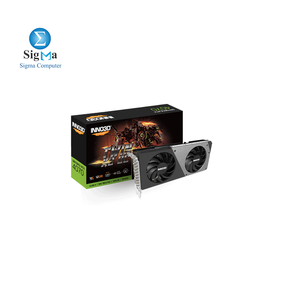 INNO3D RTX 4070 TWIN X2 OC  2505MHz 21Gbps  12GB GDDR6X 192-bit DP DP DP HDMI VA52N