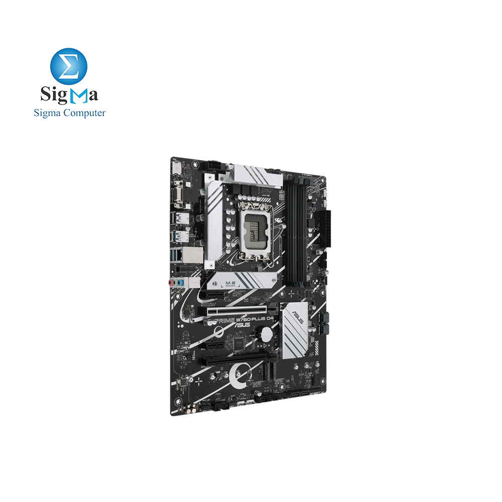 ASUS Prime B760-PLUS D4  an Intel   B760 LGA 1700 ATX motherboard with PCIe 5.0  three PCIe 4.0 M.2 slots  DDR4  Realtek 2.5Gb Ethernet  DisplayPort  VGA  HDMI    SATA 6 Gbps  USB 3.2 Gen 2x2 Type-C    front USB 3.2 Gen 1 Type-C    Thunderbolt   