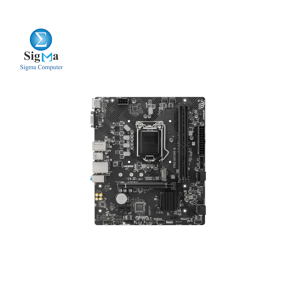  MSI Intel PRO-H510M-B Supports 10th Gen Intel® Core™, Pentium® Gold and Celeron® processors for LGA 1200 socket Motherboard