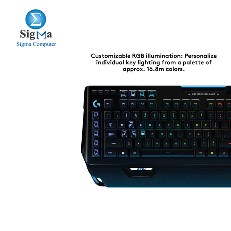 Logitech G910 Orion Spectrum Illuminated Mechanical Gaming Keyboard, RGB Backlit Keys