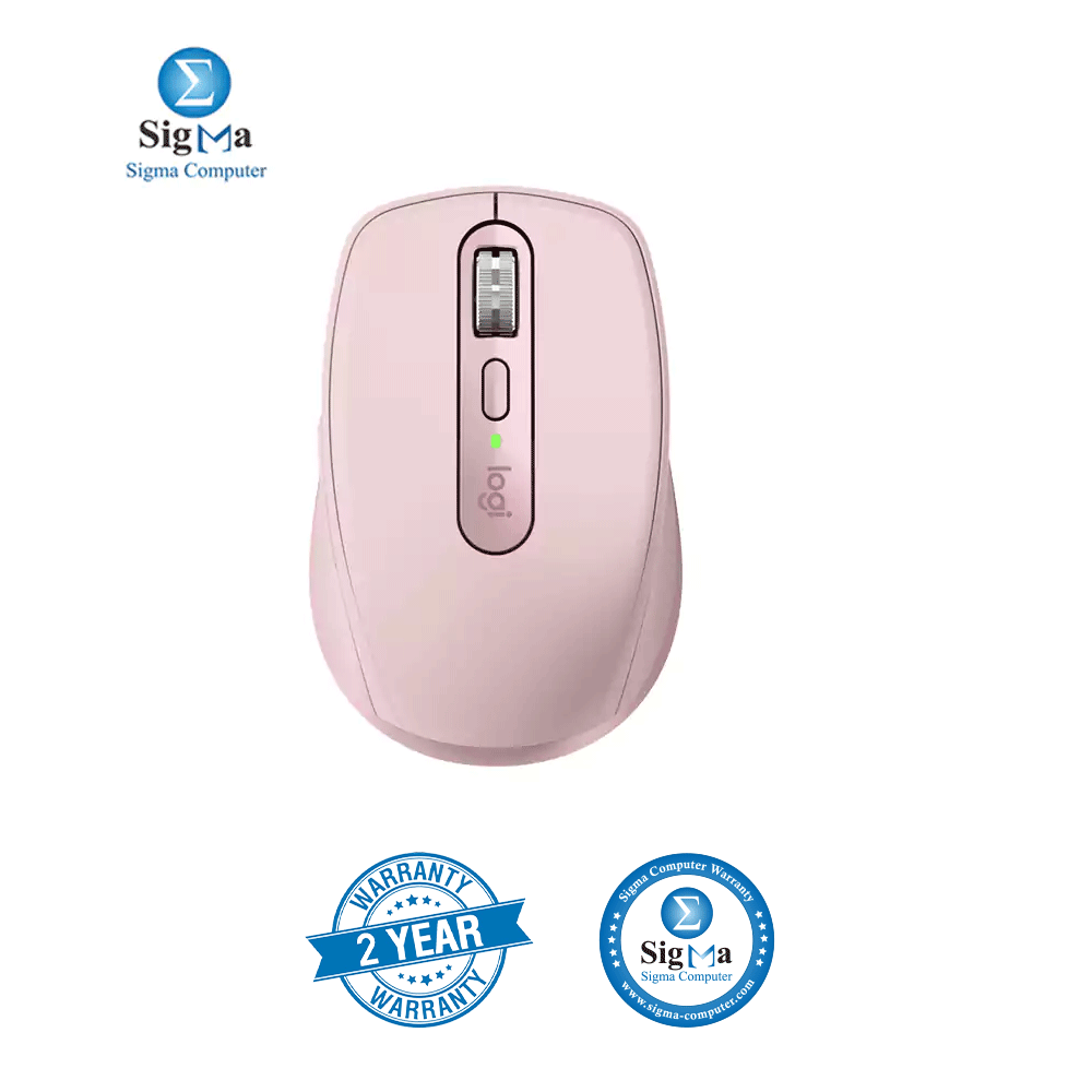 Logitech MX Anywhere 3 Compact Performance Mouse, Wireless, Comfort, Fast Scrolling ROSE - 910-005990