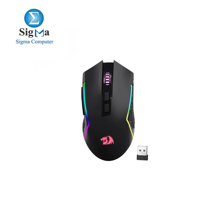 Redragon M693 Wireless Bluetooth Gaming Mouse, 8000 DPI Wired/Wireless Gamer Mouse w/ 3-Mode Connection, BT & 2.4G Wireless, 7 Macro Buttons, Durable Power Capacity and RGB Backlight for PC/Mac/Laptop