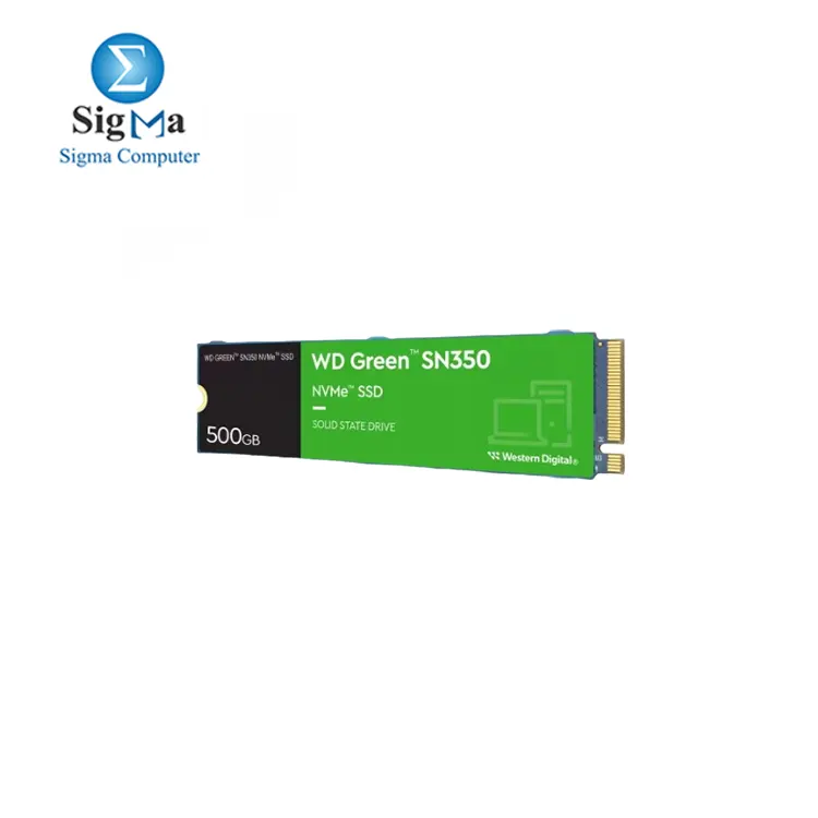 Western Digital 500GB Green SN350 NVMe™ SSD PCIe Gen3 x4 up to 2400 MB/S.