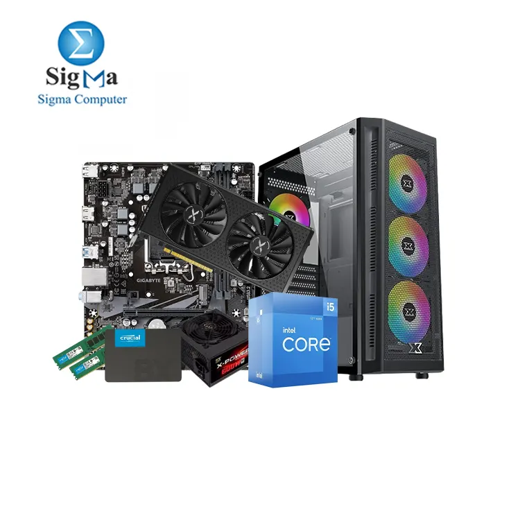 INSOMNIA 3-Sigma PC  I5 12400F XFX 6650XT 8GB Build Powered By GIGABYTE