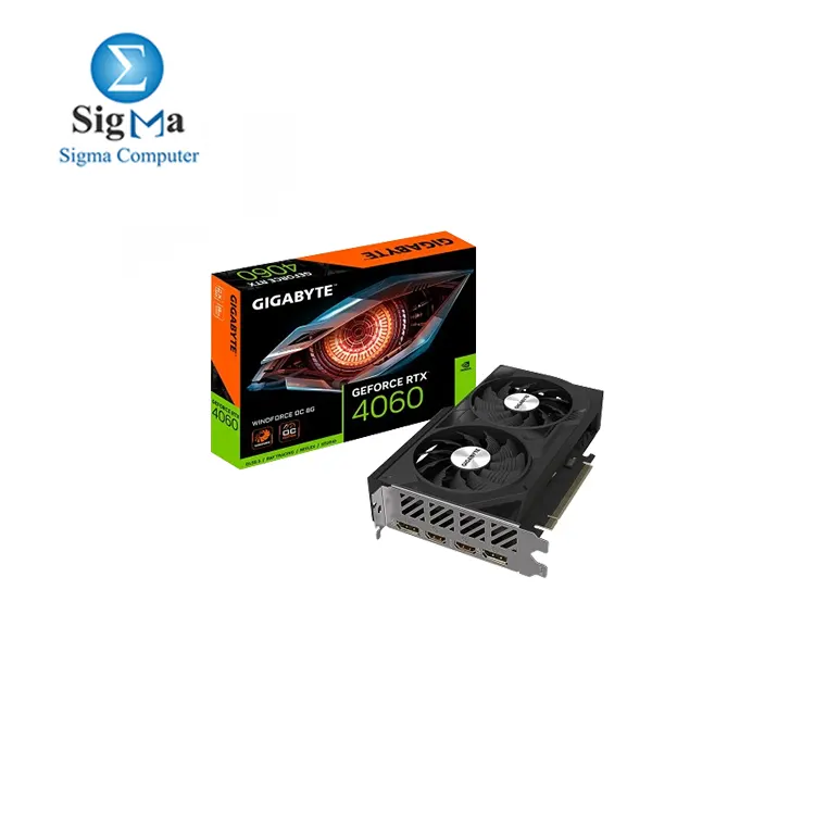 Gigabyte GeForce RTX    4060 WINDFORCE OC 8G DDR6  DUAL FAN 