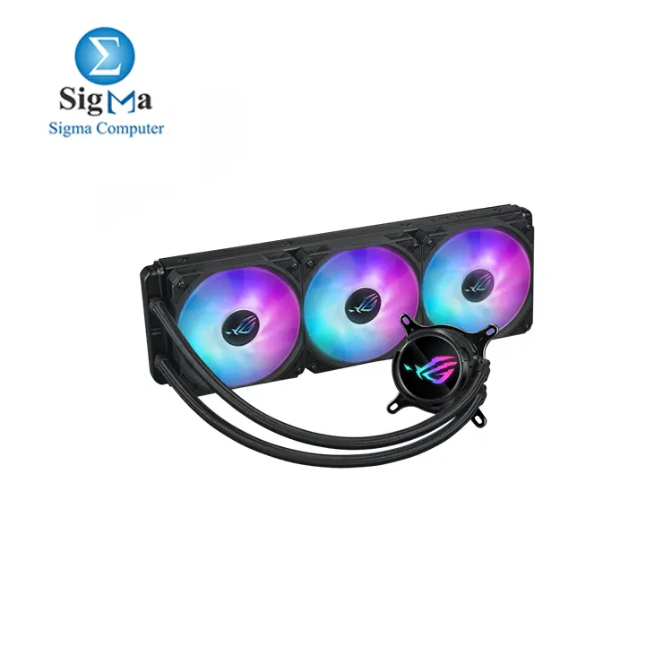 ROG Strix LC III 360 ARGB All-in-one CPU Liquid Cooler with 360   rotatable Water Block  Asetek   s New Gen7 v2 Pump  Premium ROG ARGB Fans  and 10  Custom Aura Lighting Effects