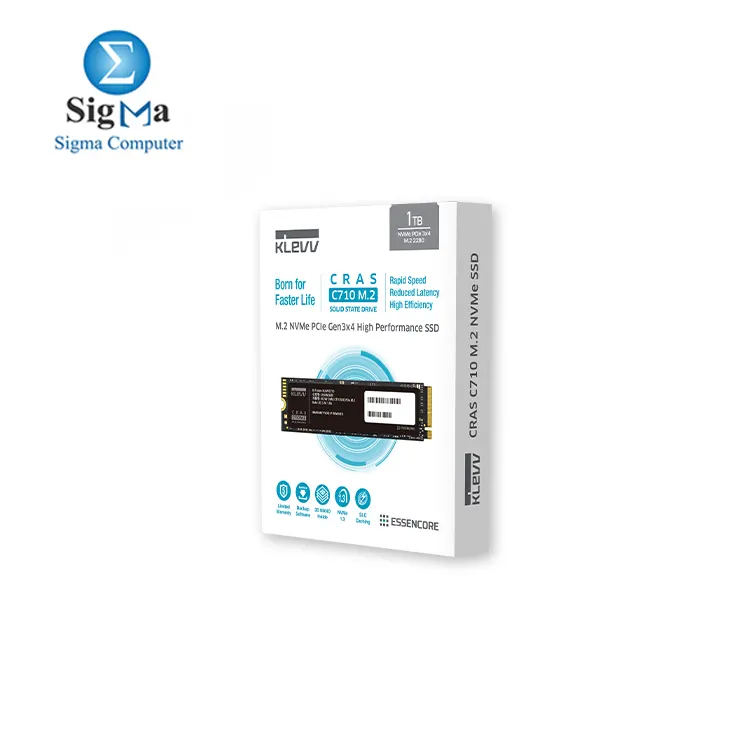 Klevv Cras C710 1TB M.2 Pcie 3x4 Nvme 3D NAND SSD Read Speed 2100MB S Write Speed 1650MB S K01TBM2SP0-C71