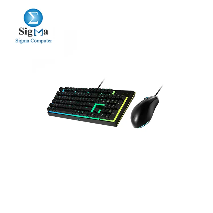 Cooler Master MS111 Combo  Mem-chanical RGB keyboard with 50M keystroke lifespan  26-key anti-ghosting  and PixArt 3500 DPI gaming mouse