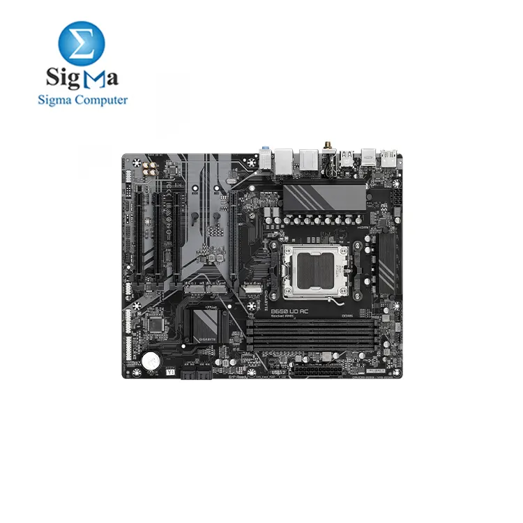 GIGABYTE B650 UD AC  rev. 1.0  AM5 LGA 1718 AMD B650 ATX Motherboard DDR5  PCIe 4.0 M.2  PCIe 4.0  USB 3.2 Gen2x2 Type-C  GbE LAN