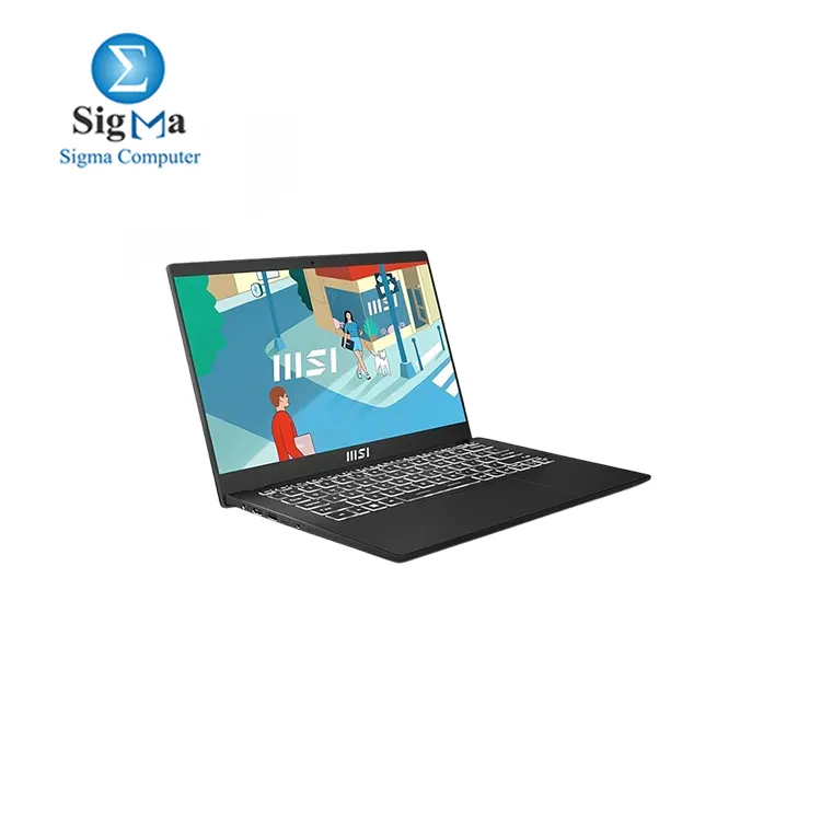  MSI Modern 14 - C12MO Intel Core Core i7-1255U - Intel Iris Xe Graphic - 8GB DDR4 3200MHz - 512GB SSD - 14 FHD IPS-Level 60Hz - DOS - Classic Black
