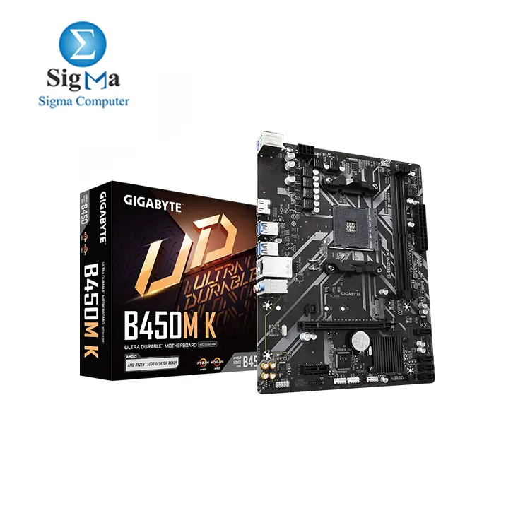 Gigabyte B450M K Socket AM4 B450 DDR4 S-ATA 600 Micro ATX Gigabyte B450M K Socket AM4 B450 DDR4 S-ATA 600 Micro ATX