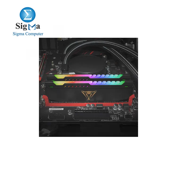 Patriot Viper Steel RGB DDR4 RAM 8GB  1X8GB  3200MHz CL18 UDIMM Desktop Gaming Memory Module - PVSR48G320C8