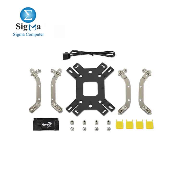 Aerocool Cylon 4F ARGB CPU Air Cooler with 4 heat pipes  120mm ARGB fan  800   1800 RPM   supports up to 145W TDP  and compatible with Intel LGA 1700   AMD AM5 sockets White edition