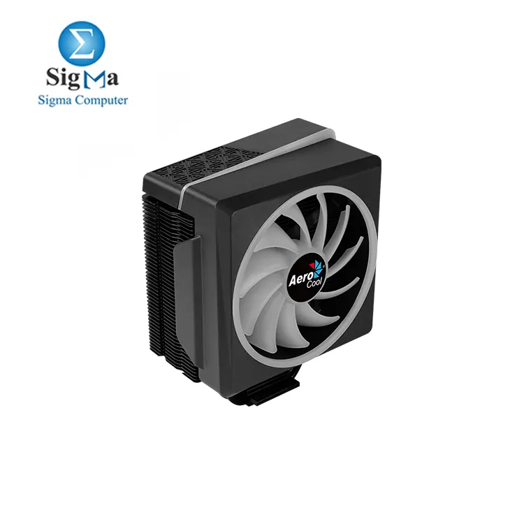 Aerocool Cylon 4F ARGB CPU Air Cooler with 4 heat pipes  120mm ARGB fan  800   1800 RPM   supports up to 145W TDP  and compatible with Intel LGA 1700   AMD AM5 sockets