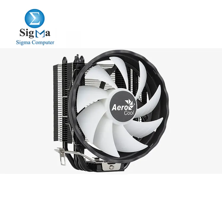 Aerocool Rave 4 ARGB air cooler with a 12cm ARGB fan  130W TDP  HCTT technology  4 heat pipes  and wide compatibility with Intel and AMD sockets