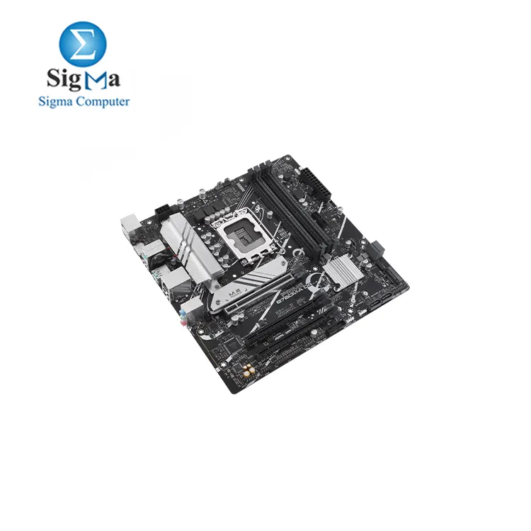 ASUS PRIME B760M-A D4 (LGA 1700) mATX motherboard, PCIe 4.0, two M.2 slots, Realtek 2.5Gb Ethernet, DisplayPort, Dual HDMI®, SATA 6 Gbps, rear USB 3.2 Gen 2, front USB 3.2 Gen 1 Type-C®, Aura Sync