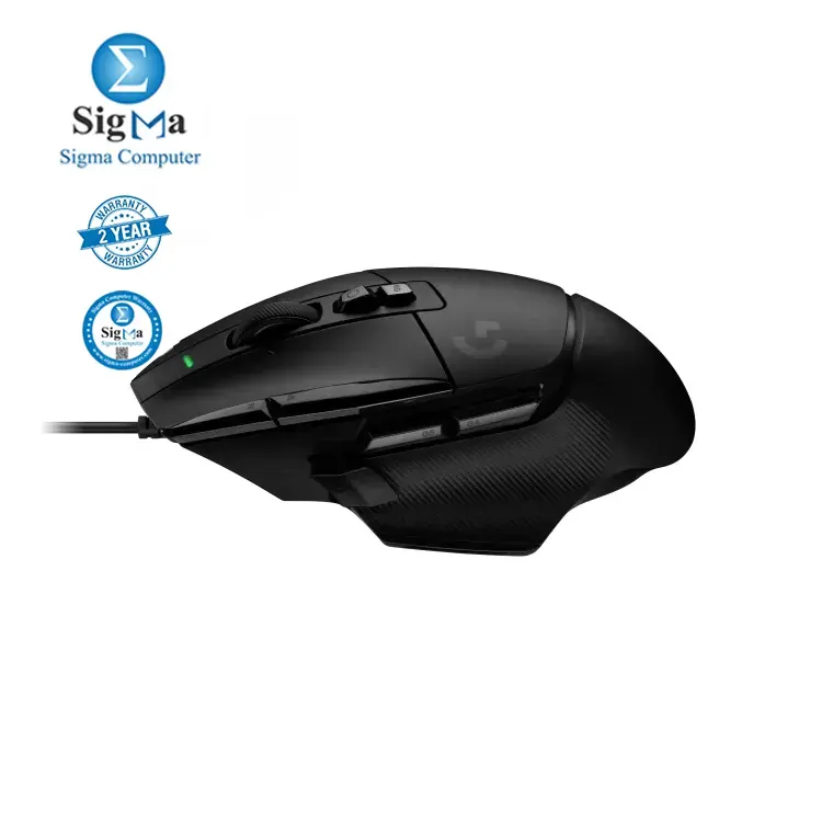 Logitech G502 X Gaming Mouse features a HERO 25K sensor  100-25 600 DPI   13 programmable buttons  5 onboard memory profiles  low-friction PTFE feet  and a 2-year warranty