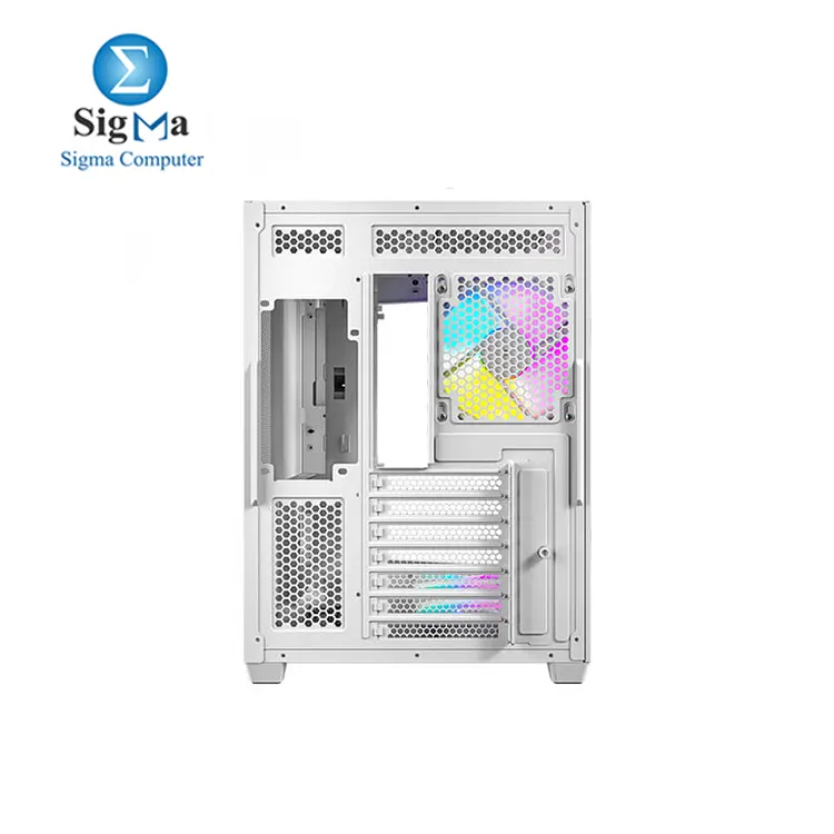 Antec C5 ARGB White  7 x 120mm ARGB PWM Fans Included  Up to 10 Fans Simultaneously  Type-C 3.2 Gen 2 Port  Seamless Tempered Glass Front   Side Panels  360mm Radiator Support  Mid-Tower ATX PC Case