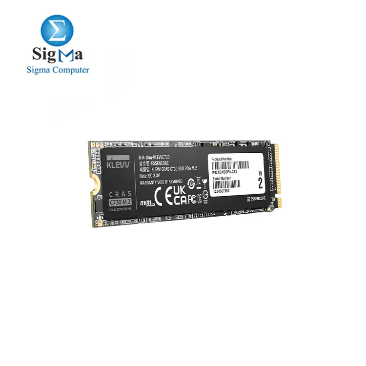 KLEVV CRAS C730 2TB M.2 PCIe 3x4 NVMe Internal Solid State Drive Up to 3 500 MB s DRAM Cache - K02TBM2SP0-C73