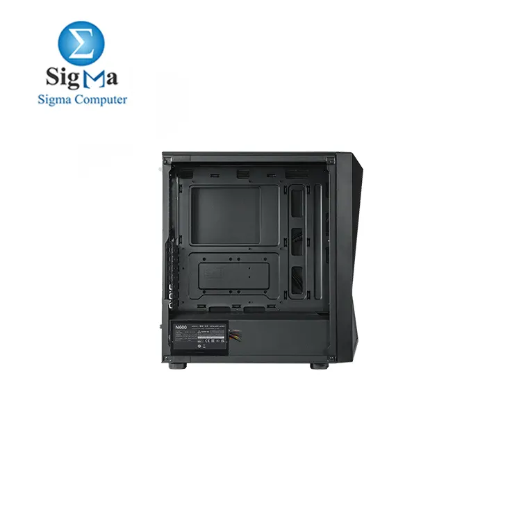 Cooler Master CMP 520 ARGB ATX Mid-Tower - 3 FANS 120mm ARGB, Mesh Geode Front Panel, Versatile Cooling Options, Full Black Coating, Breathable Power Supply Shroud + Elite NEX N600 Power Supply