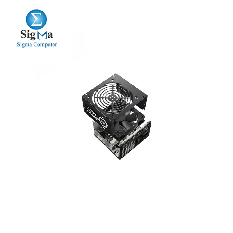 Cooler Master CMP 520 ARGB ATX Mid-Tower - 3 FANS 120mm ARGB, Mesh Geode Front Panel, Versatile Cooling Options, Full Black Coating, Breathable Power Supply Shroud + Elite NEX N600 Power Supply